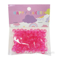 Perles de poney à gros trous en plastique multicolore 6x9 mm Classic